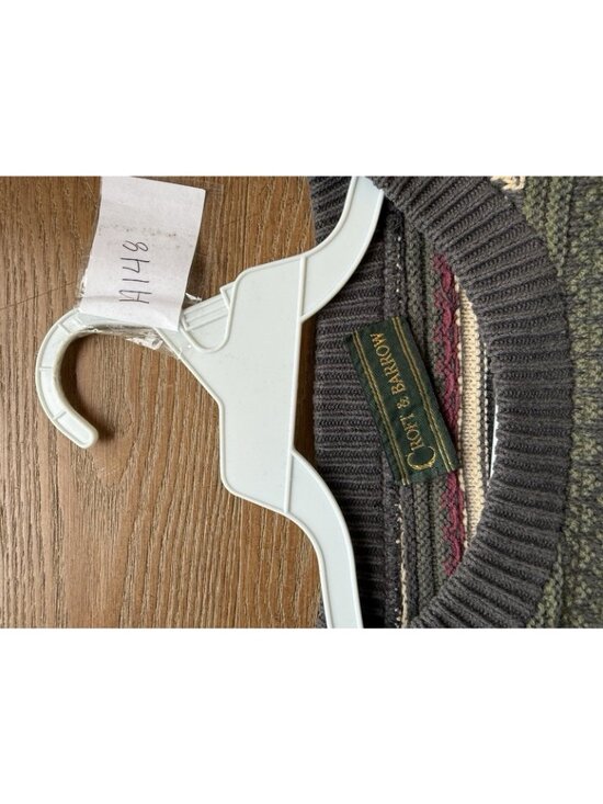 Vintage 90s Coogi Style 3D Knit Rainbow Crewneck Sweater Streetwear - Picture 6 of 6